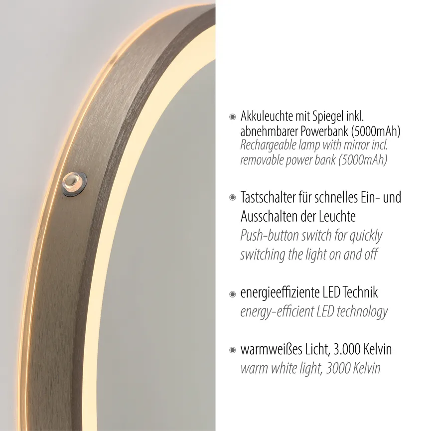 Spiegel "Vidro" detail