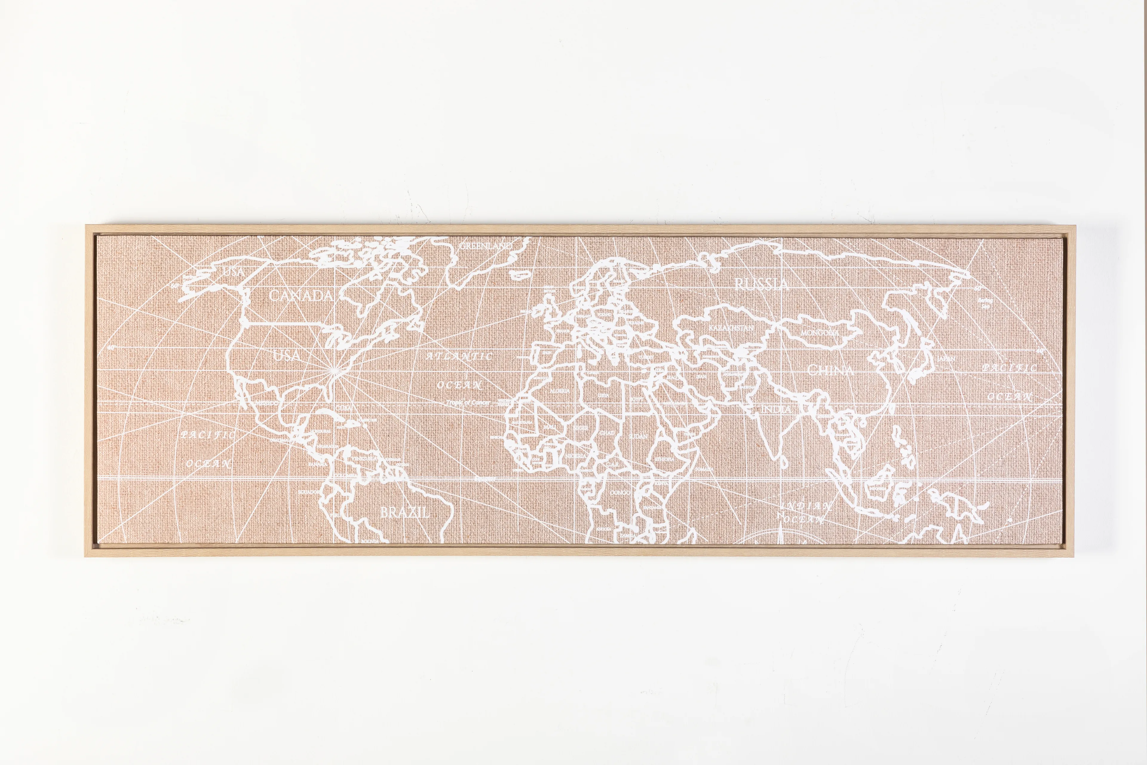 Wandbild 120 x 40 cm  Weltkarte II