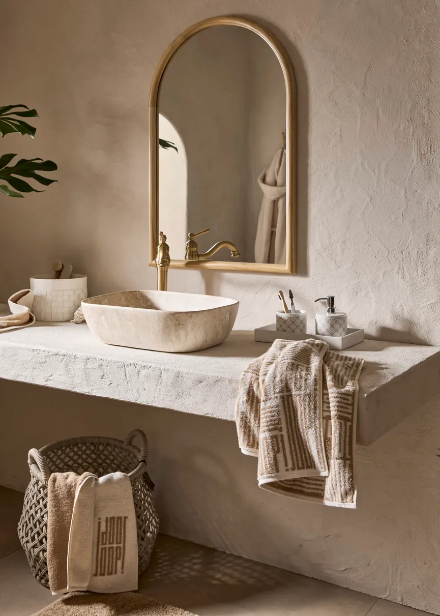 Handtuch Joop Bars Allover DF milieu