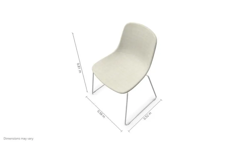 Stuhl Sled fully upholstered detail