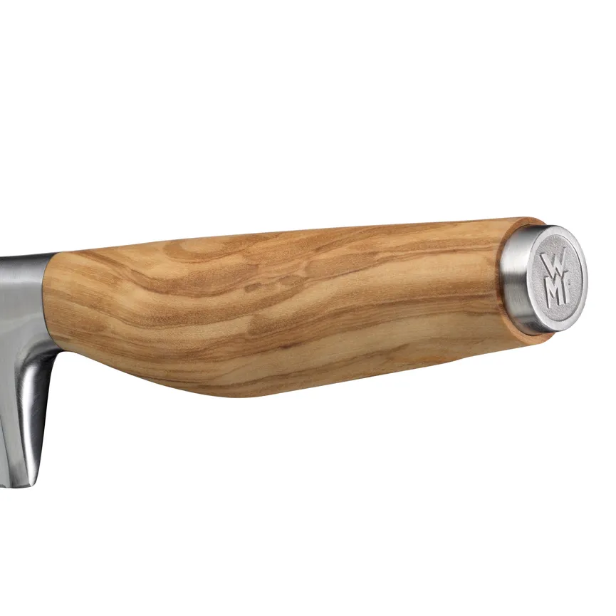 Kochmesser "Grand Wood" silber detail
