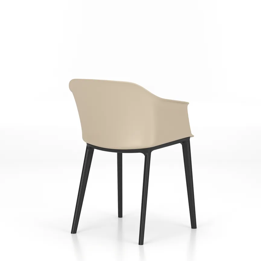 Besucherstuhl creme detail