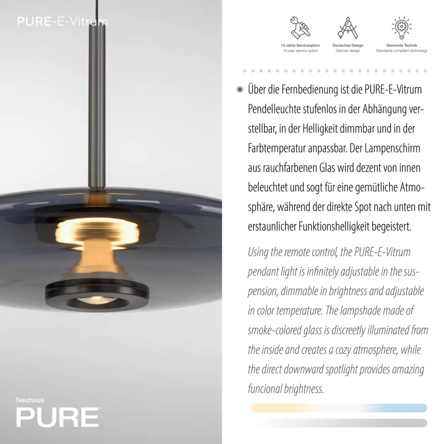 Pendelleuchte "PURE-E-Vitrum detail