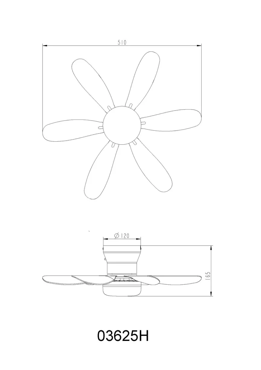 Deckenventilator "Delores" detail
