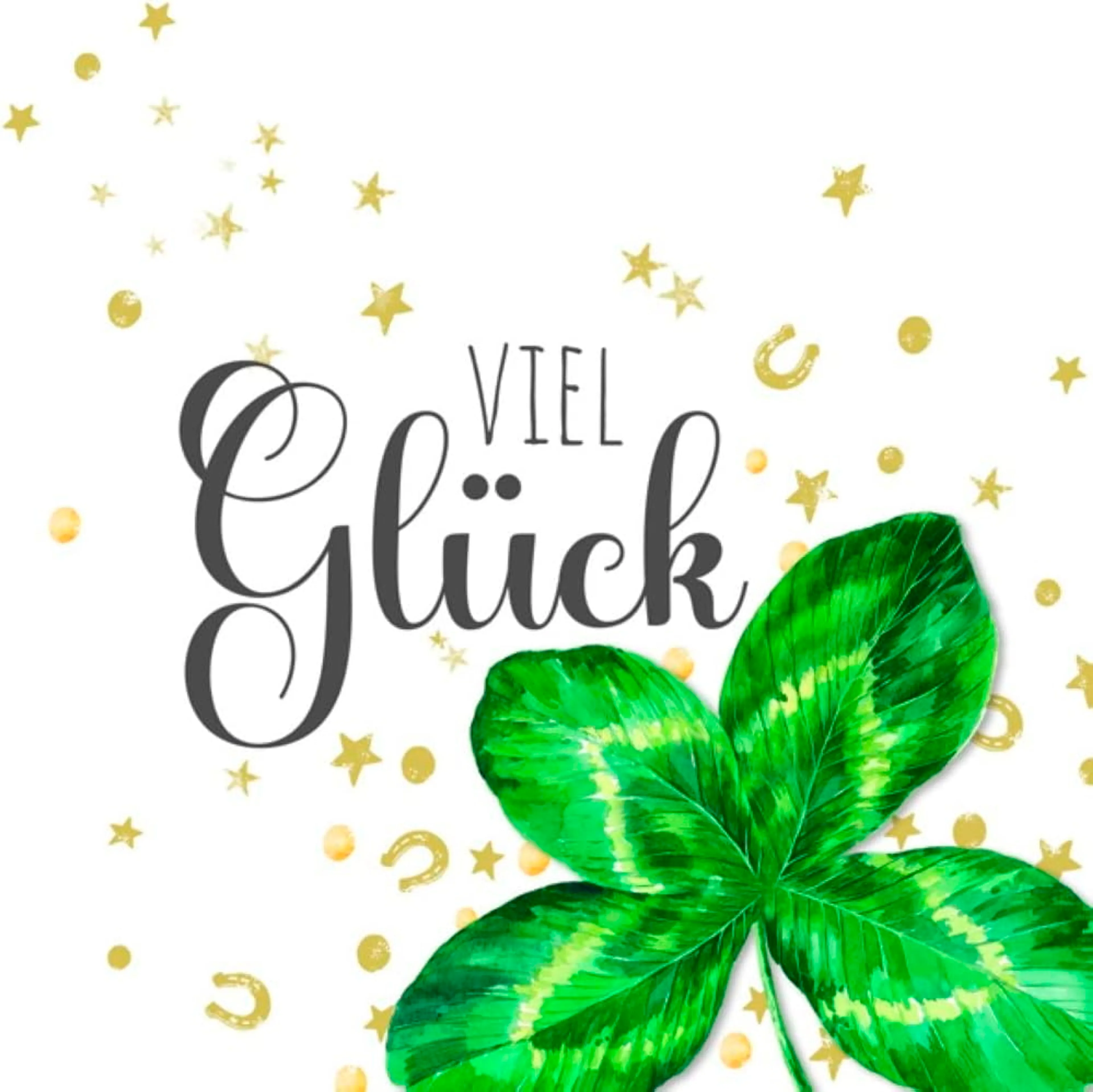 Serviette Viel Glück 20tlg.
