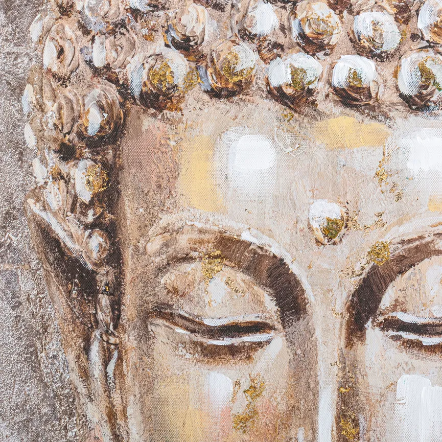 Leinwandgemälde "Buddha" detail