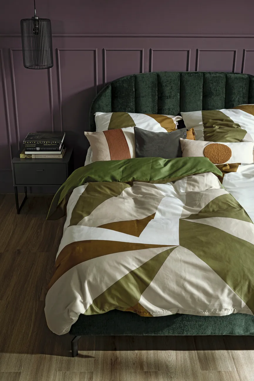 Satin-Bettw. Origami 135x200 milieu