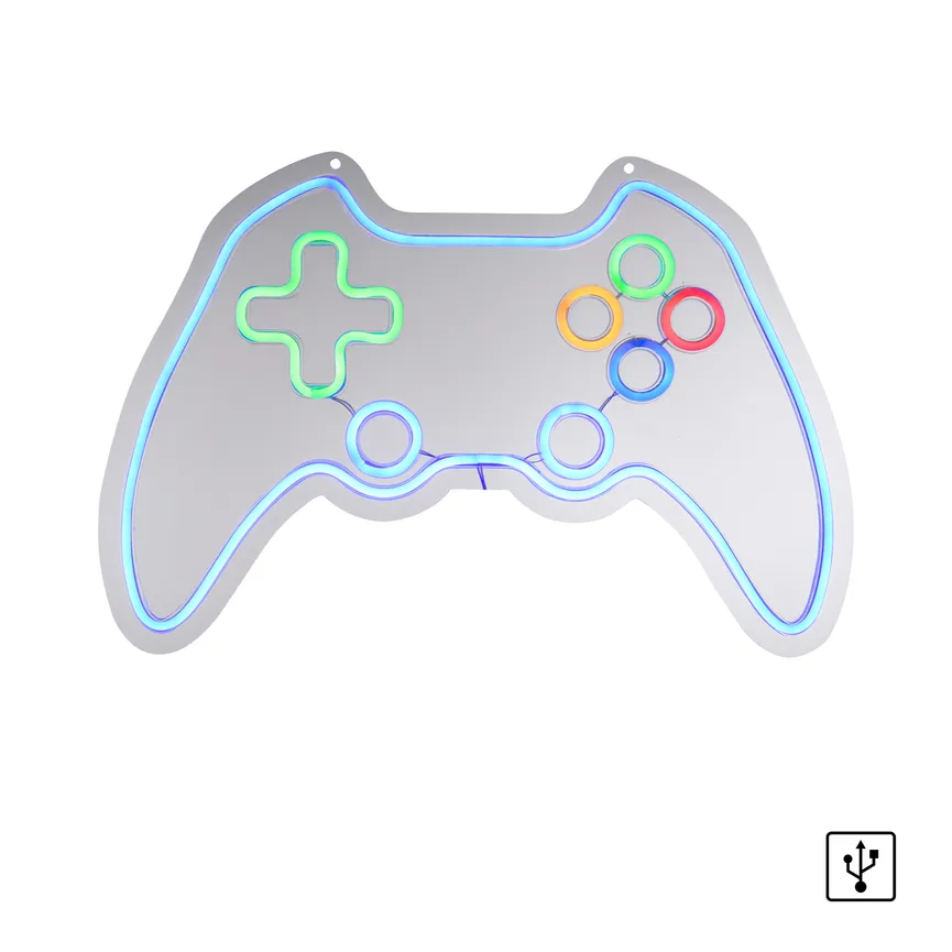 Wandleuchte "Neon-Gamer" detail