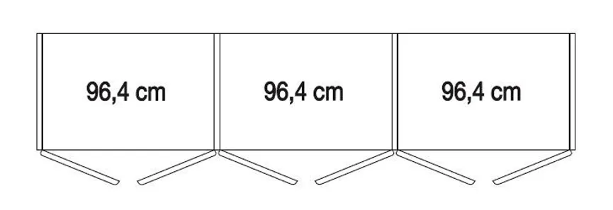 Drehtürenschrank 6-trg. detail