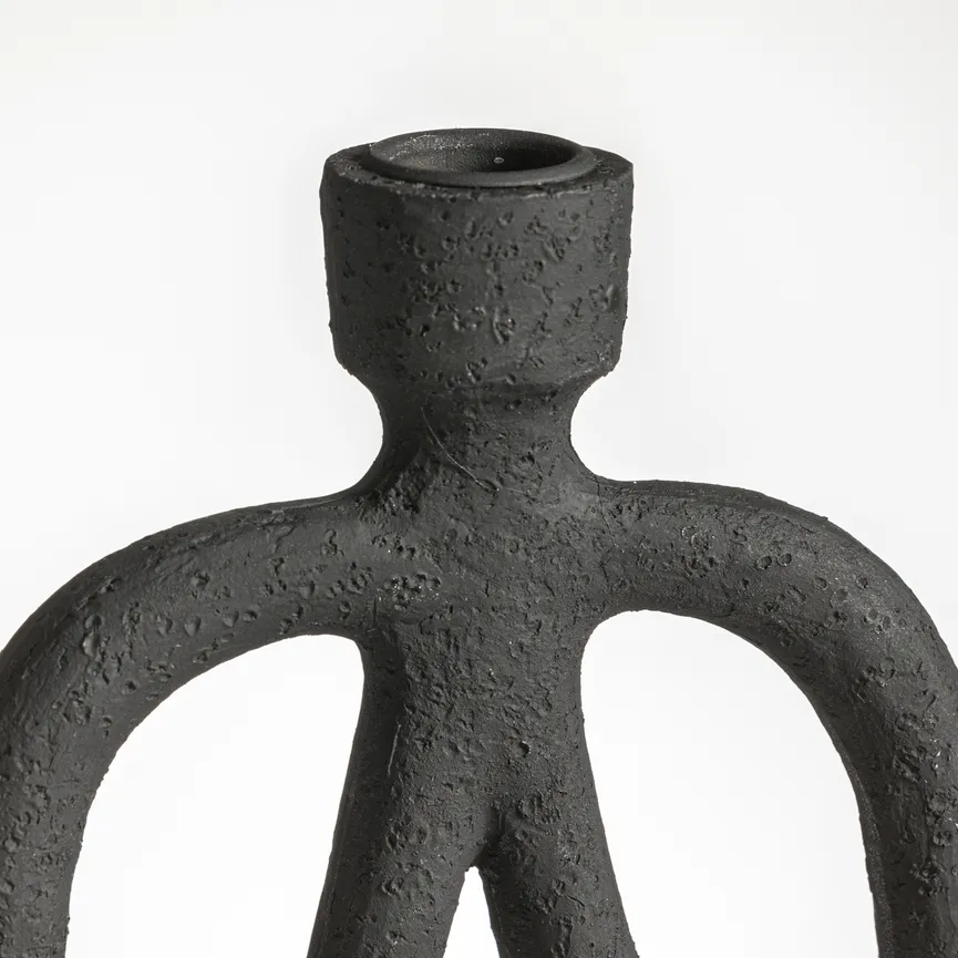 Kerzenhalter M schwarz detail