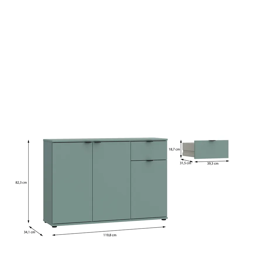 Kommode 3T/1S detail