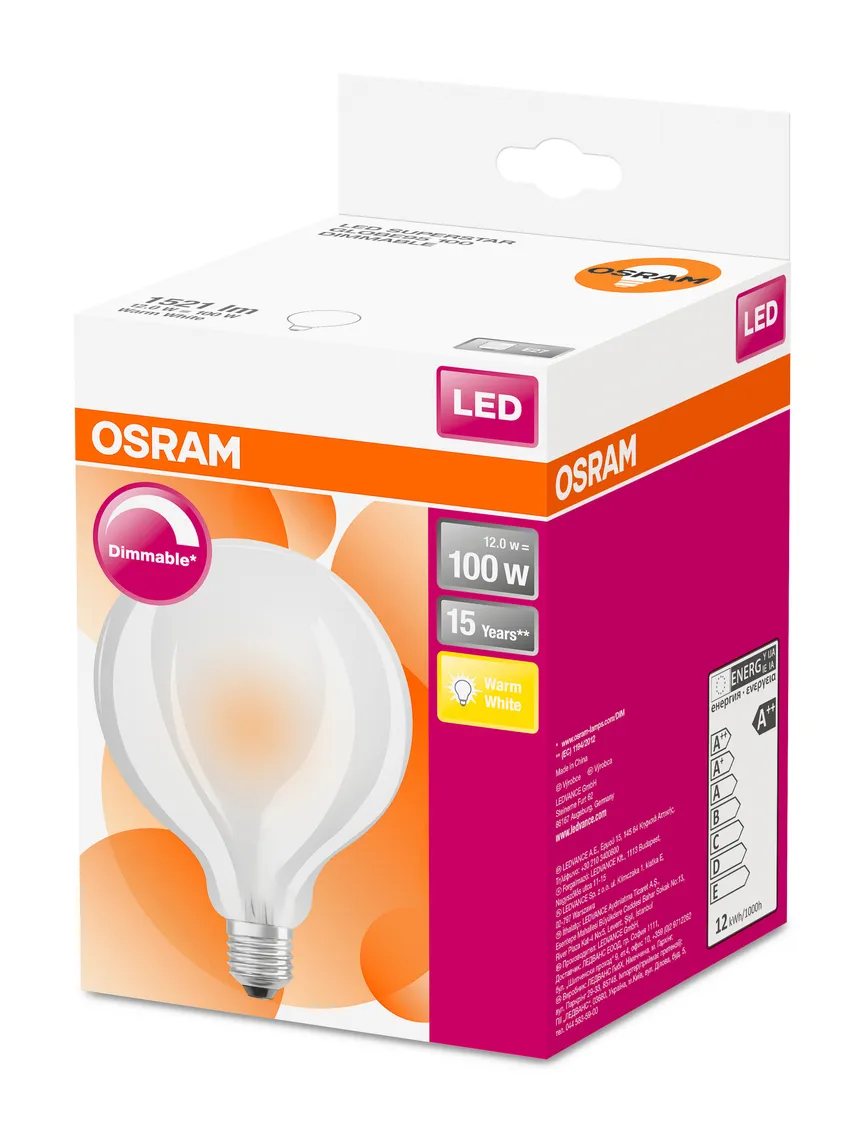 E27/11 Watt LED Globe dimm. detail