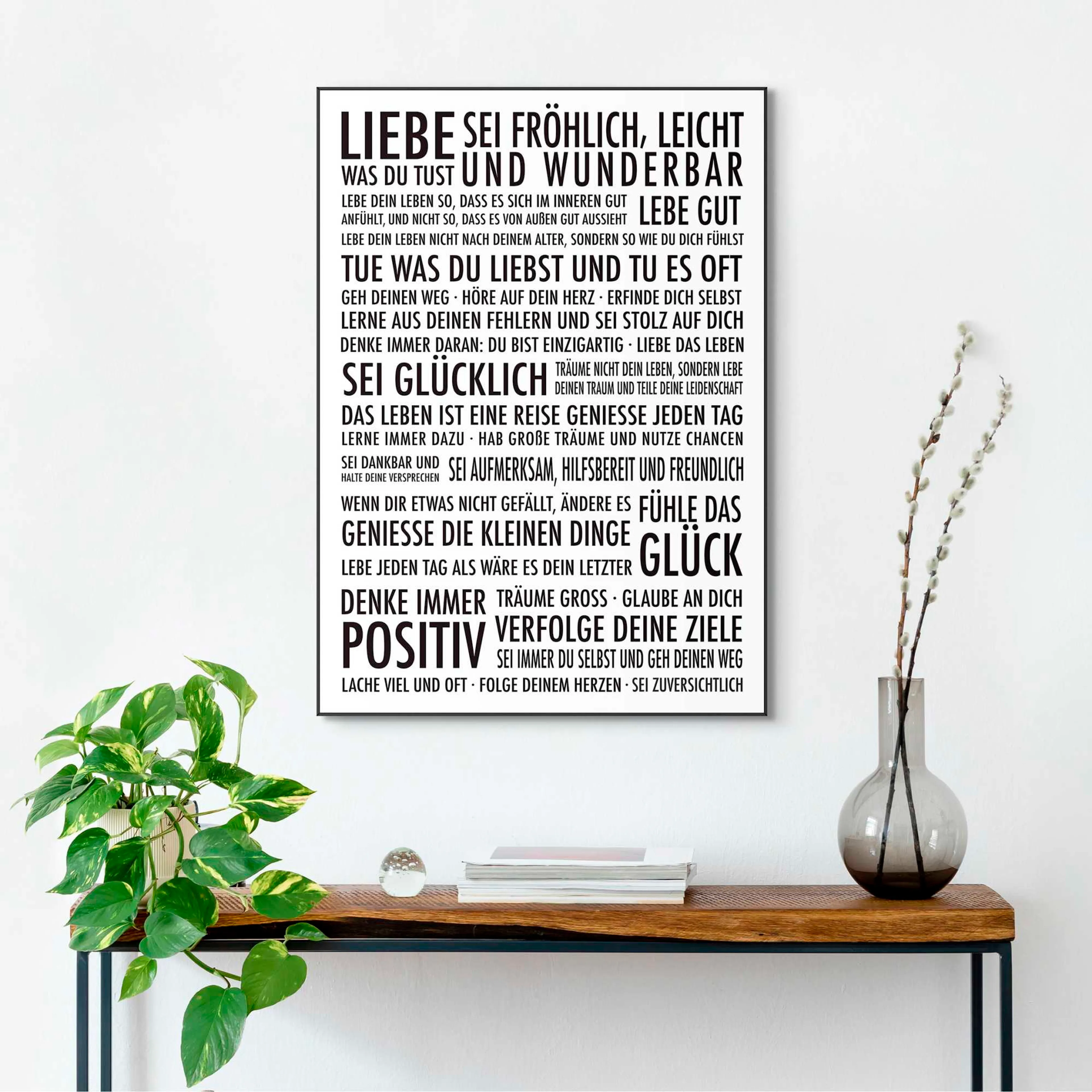 Wandbild 50 x 70 cm Positiv Leben