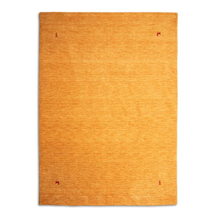 Webteppich Gold Gabbeh Uni 195 x 295 cm