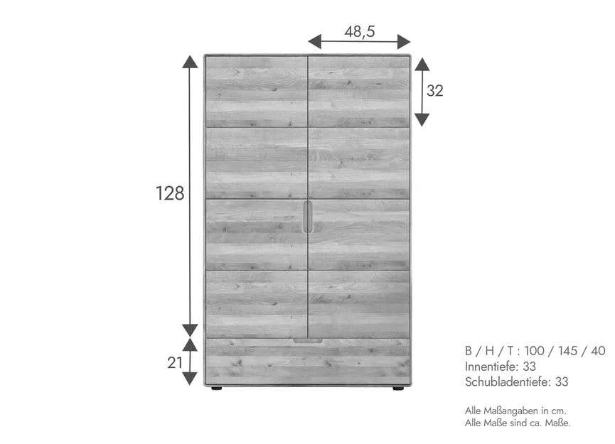 Wäscheschrank 2T detail