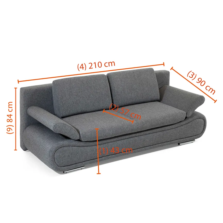 Schlafsofa dimensionsmarker