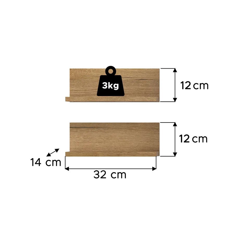 Wandregal-Set, schmal detail