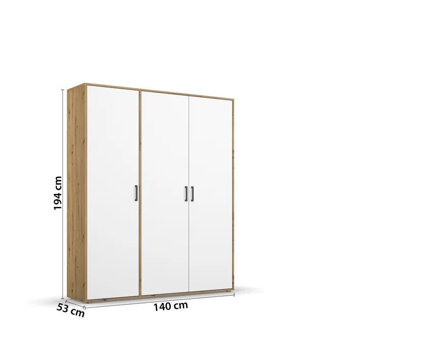 Drehtürenschrank 3-trg. detail