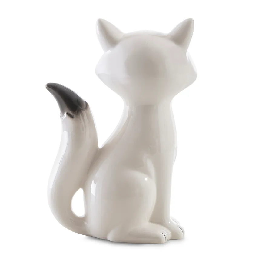 Figur "Fuchs" S weiß-schwarz detail