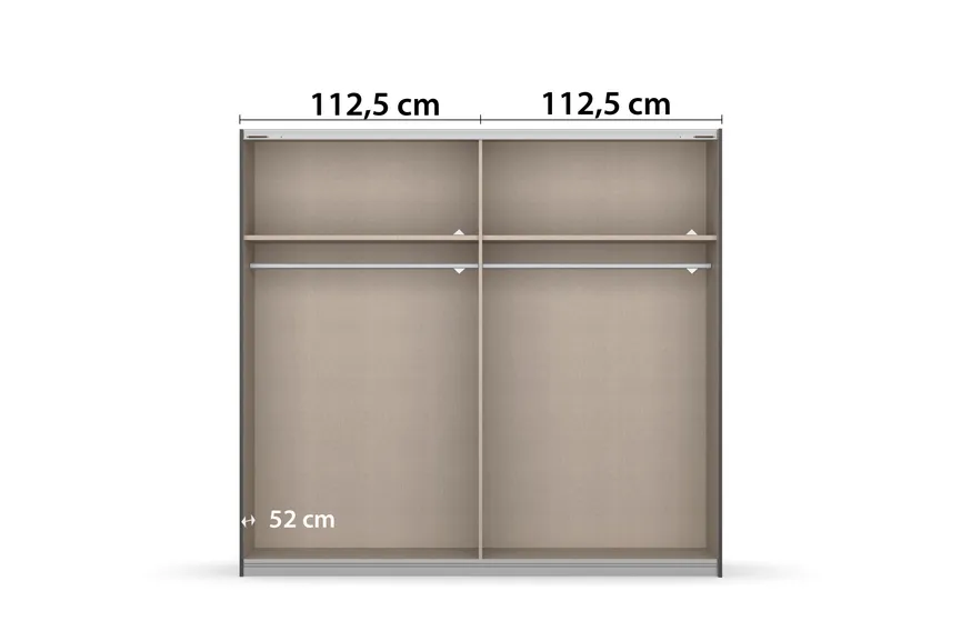 Schwebetürenschrank 2-trg. detail