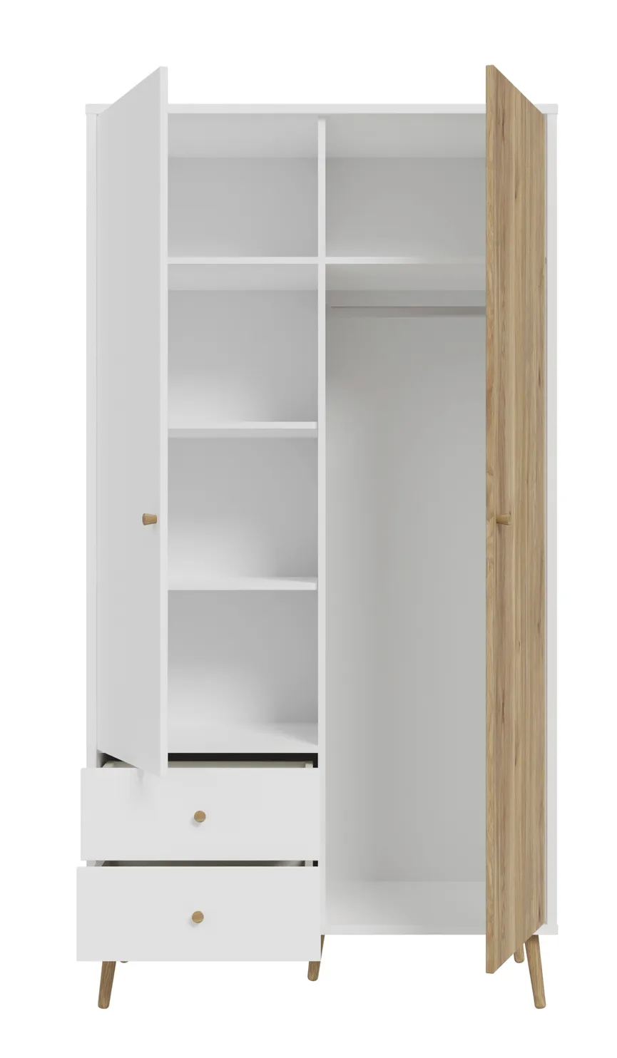 Kleiderschrank 2-trg. detail