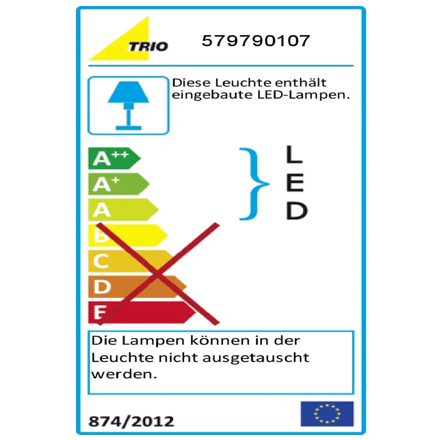 Tischleuchte "Curtis" energielabel