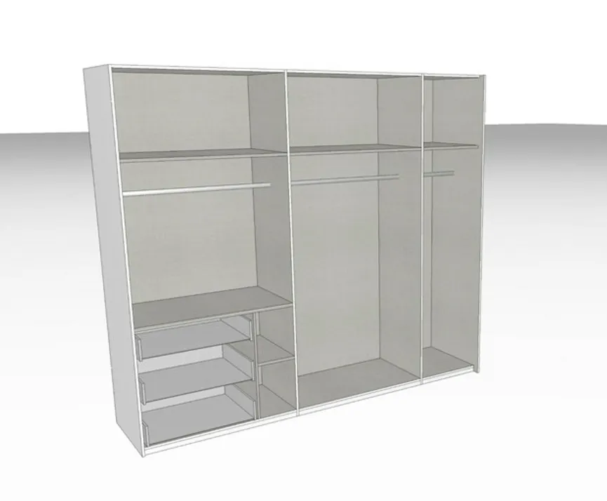 Schwebetürenschrank 2-trg. detail