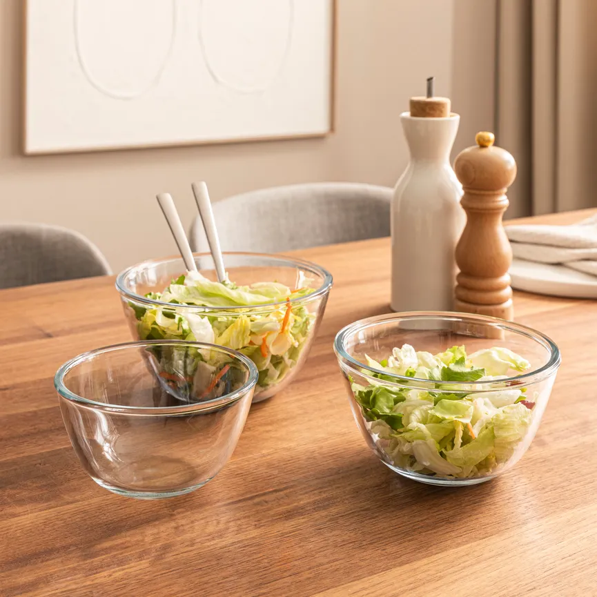 Schalen-Set Glas 3-tlg. milieu