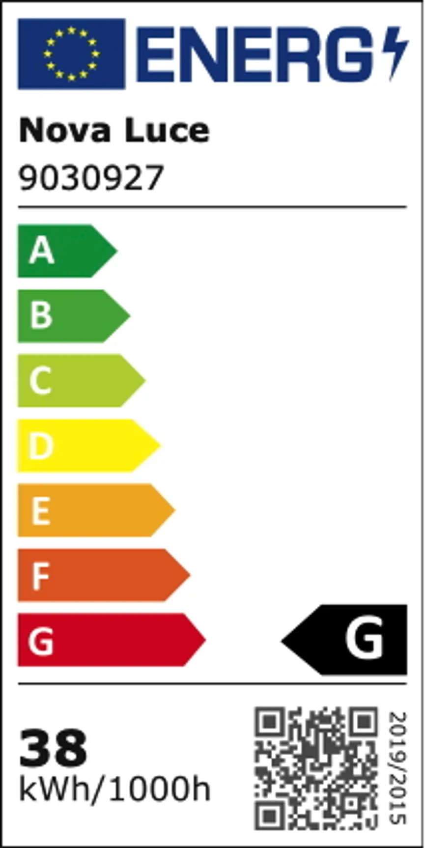 Pendelleuchte "ORMI" energielabel