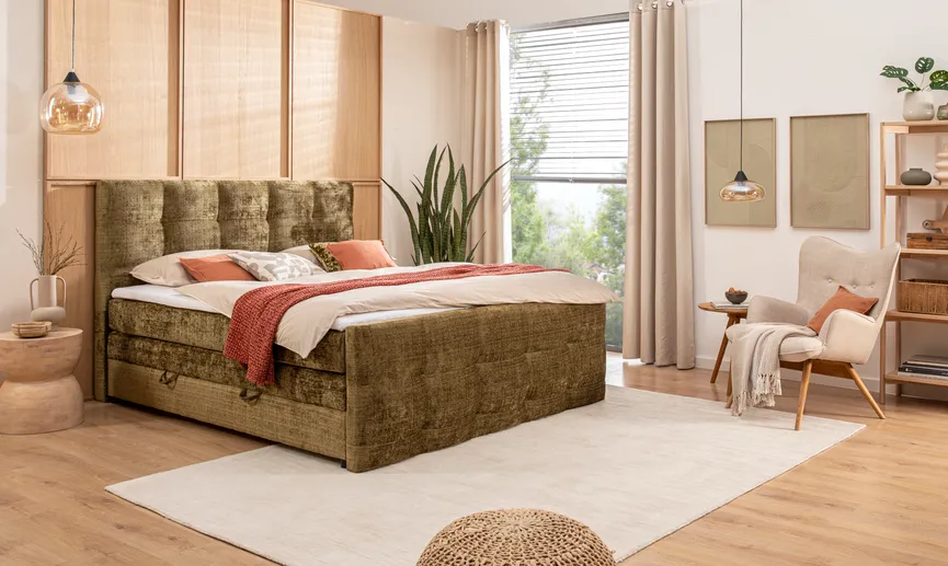 Boxspringbett 180x200 cm milieu