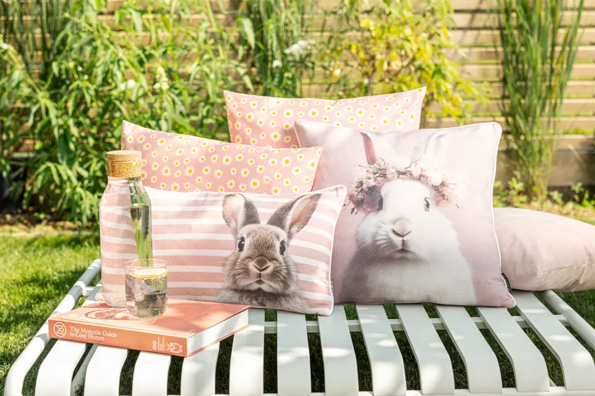 Formkissen Bunny Felloptik milieu