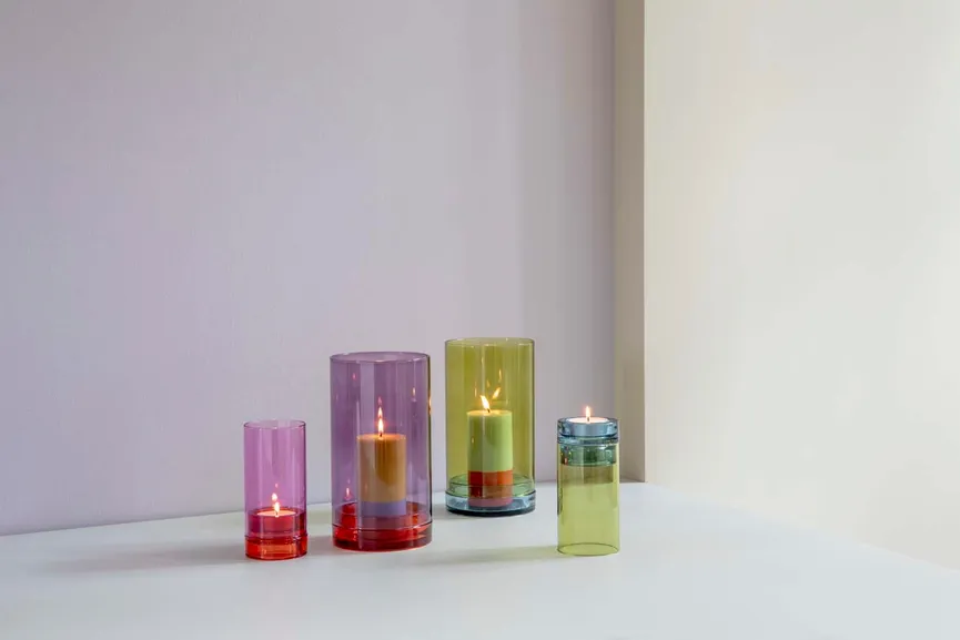 Windlicht "Lys" lime milieu