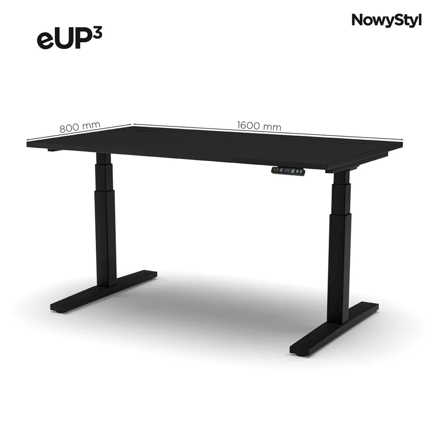 Schreibtisch schwarz detail