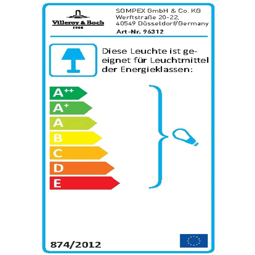 Stehleuchte "Toulouse" energielabel