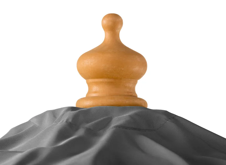 Alu-Schirm in Holzoptik detail