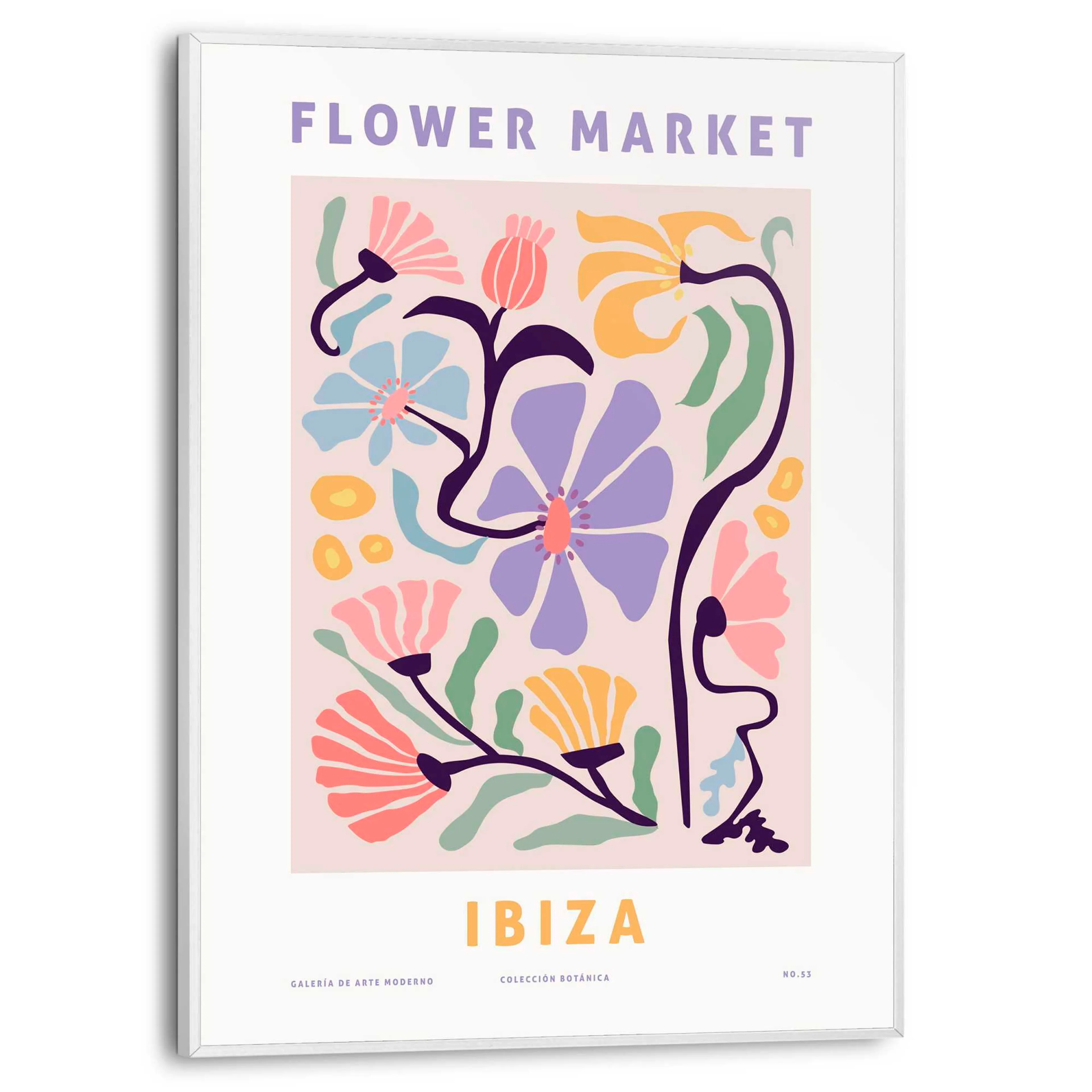 Wandbild 30 x 40 cm Madrid Flower Market