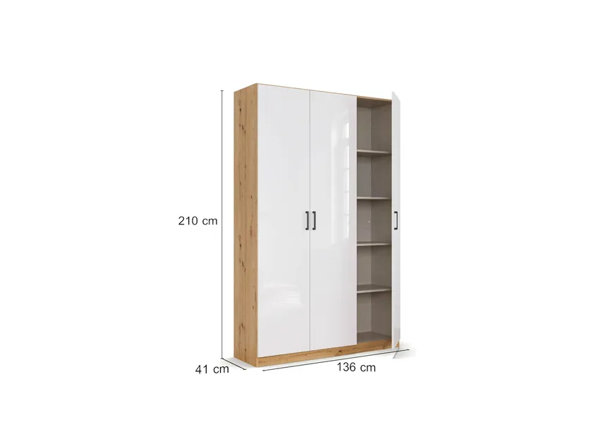 Schrank 3T/H210/Hochglanz detail