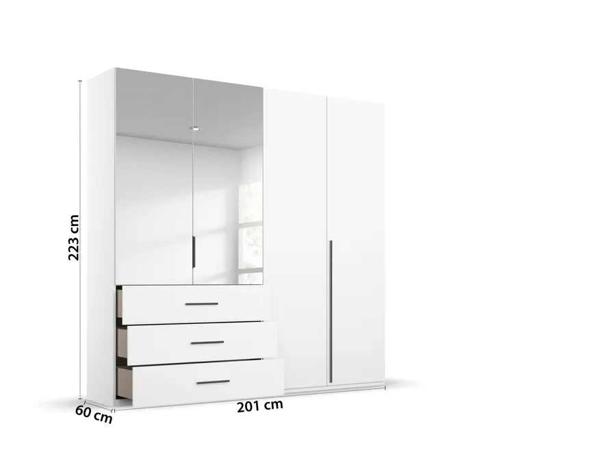 Kombi-Drehtürenschrank 4-trg. detail