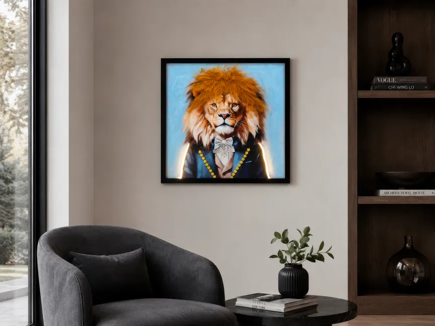 LED-Bild "George (Löwe)" milieu