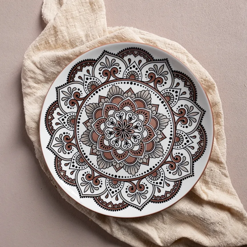 Speiseteller "Mandola" braun milieu