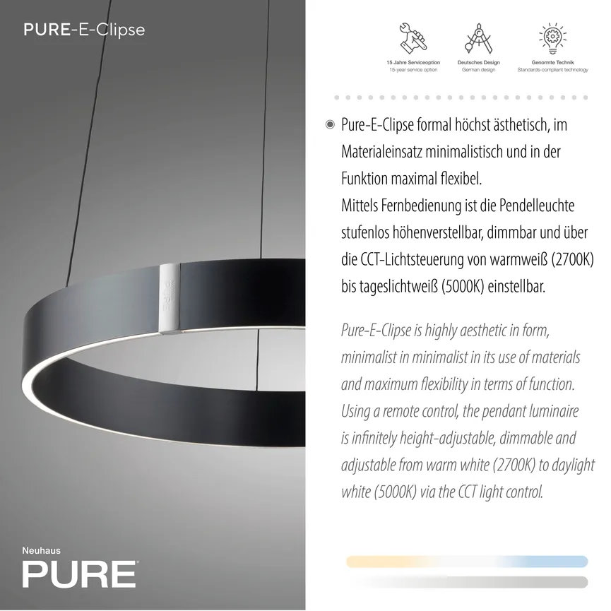 Pendelleuchte "PURE-E-Clipse" detail