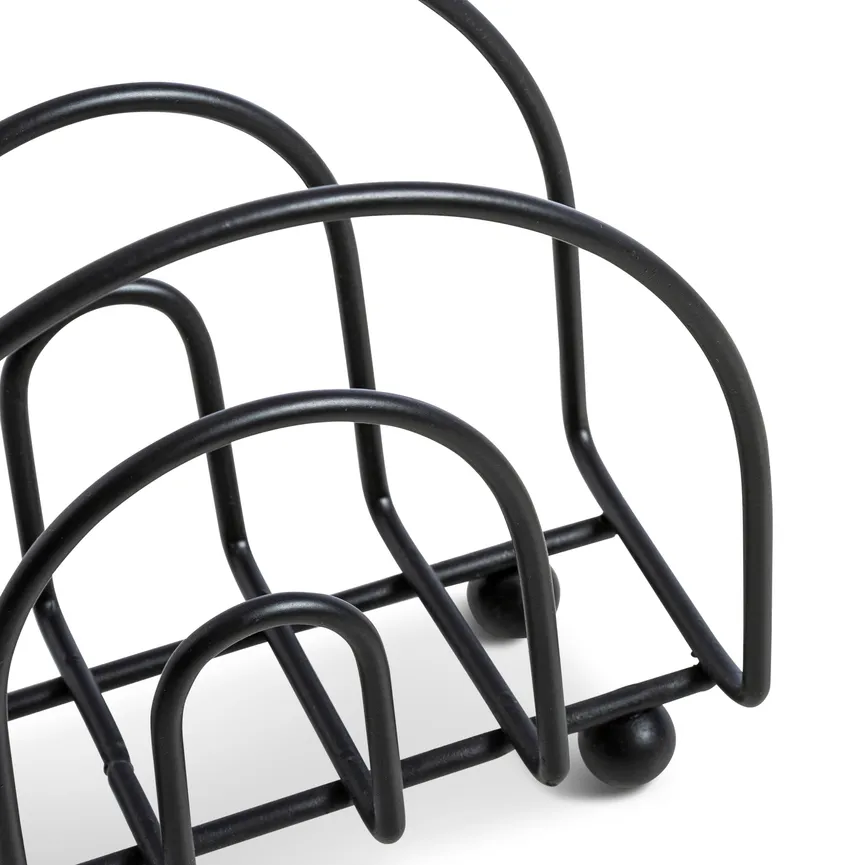Serviettenhalter schwarz detail