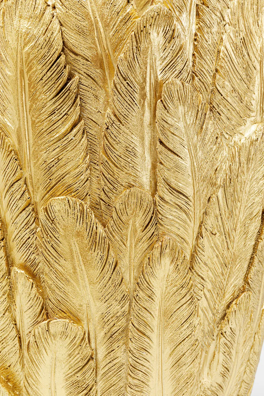 Vase "Feathers" M gold detail
