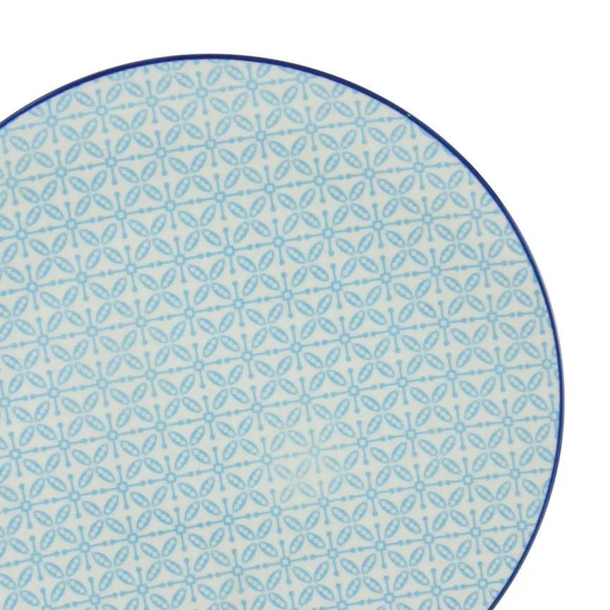 Speiseteller "Mediterran" blau detail