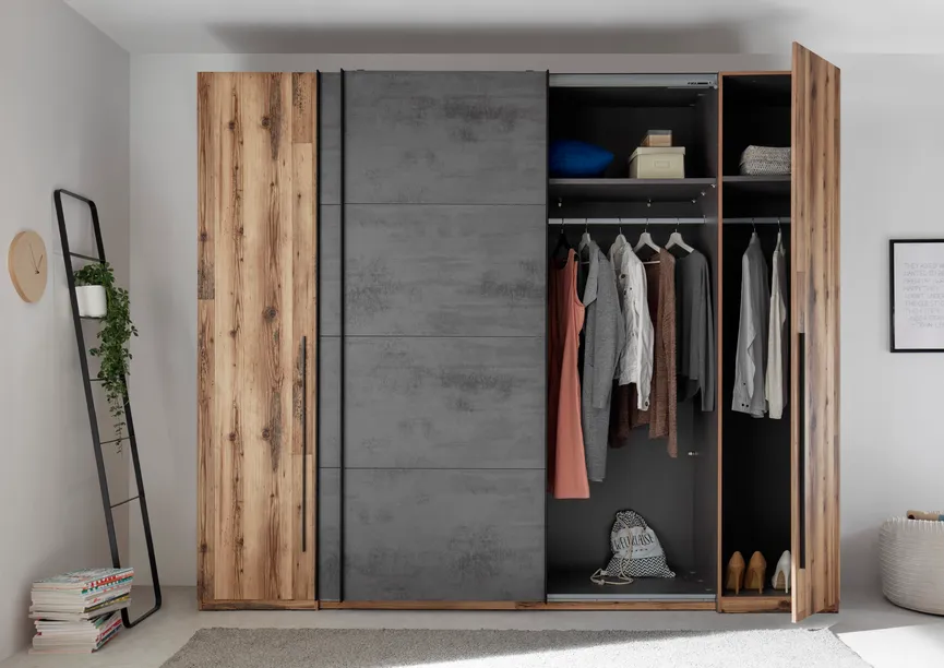 Schwebe-/Drehtürenschrank detail