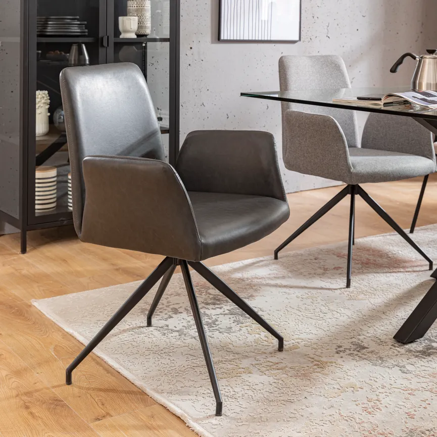 Armstuhl Lederoptik milieu