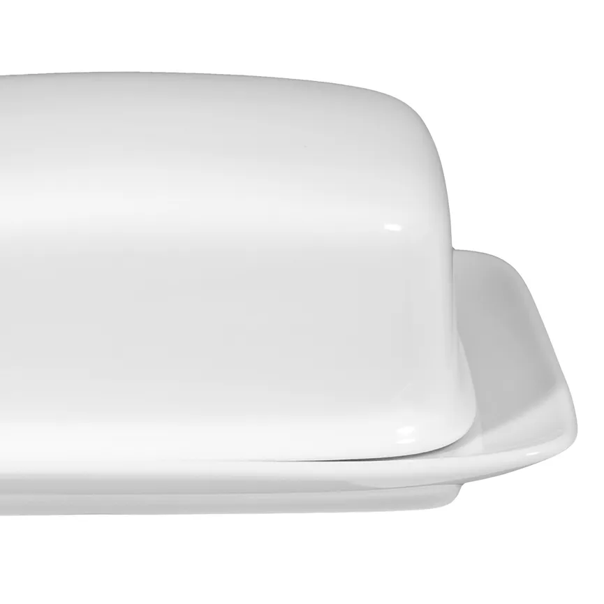 Butterdose "Rondo/Liane" weiß detail