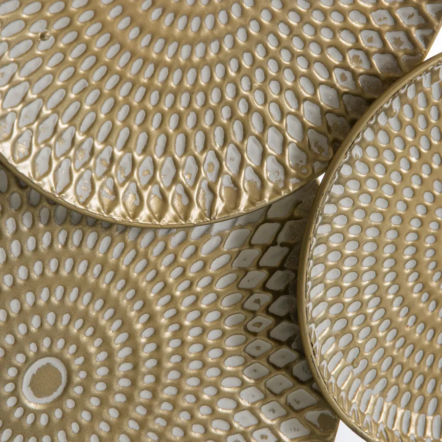 Skulptur "3 Kreise" gold material_farbe
