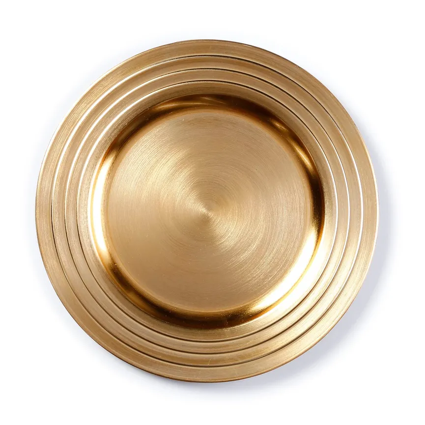Teller "Rillen" gold hauptaufnahme