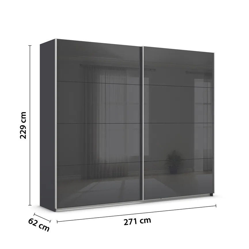 Schwebetürenschrank 2-trg. detail